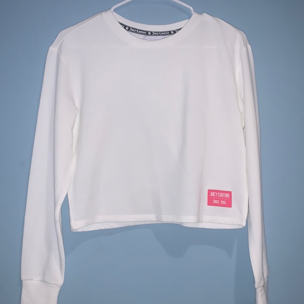 *NWOT White Juicy Couture Cropped Sweatshirt *Size XS-S